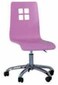 Kids Swivel Chairs Window Back Plastic (Middle Pink, plastic)