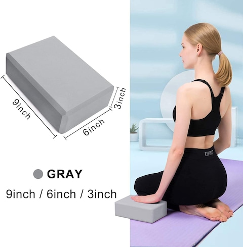 ULTIMAX 2 Pack Yoga Blocks High Density EVA Foam Brick Soft Non-Slip Surface Exercise Bricks