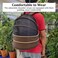 Cat carrier backpack, Breathable cat and small dogs backpack carrier with mat and safety leash, Expandable pet carrier bag for Travel, Hiking, and Outdoor use 48 cm (Chocolate)