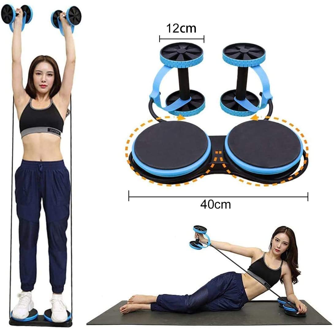 Aiwanto Abdominal Wheel Abdominal Trainer Ab Wheel Roller Gym Fitness Tool Equipment Pull Rope Core Abdominal Training Body Shaping Building Abdominal Chest Arm Muscle at Home