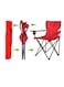 ALSAQER-Camping Chair/Picnic chair/Out Door Chair  Hand Support with Cup Holder with Carry Bag(Red)