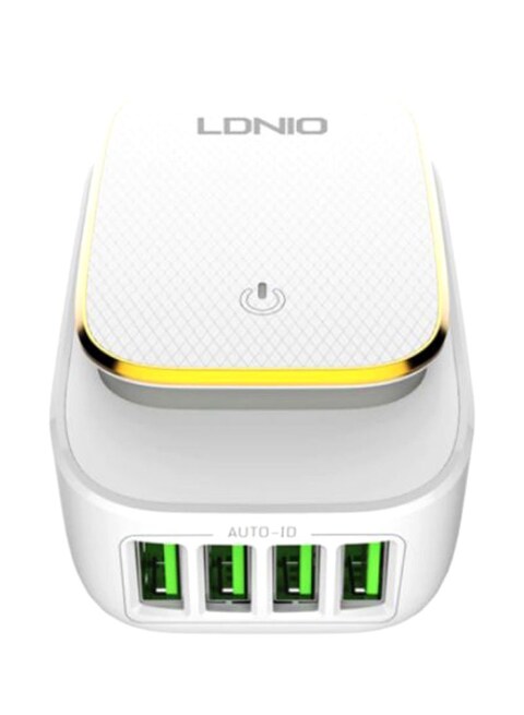 Ldnio - LDNIO A4405 LED Touch Lamp Adapter With Micro Cable 3 USB Port &ndash; White White