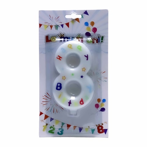 Tiba Jumbo Birthday Candle - Number 8