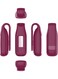 Fitme 2-Piece Silicone Clip For Fitbit, Luxe Pink/Wine Red