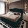 In House Taj Mahal Linen Bed Frame - King - 200x200cm - Dark Green