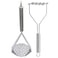 Oc9 Stainless Steel Two Design Potato Masher / Vegetable Masher / Pav Bhaji Masher (Pack of 2)