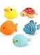 Moon Baby Sea Life Toys, 5-Pcs Bath Fish Toys For Toddlers, 16.5 X 5 X 19cm