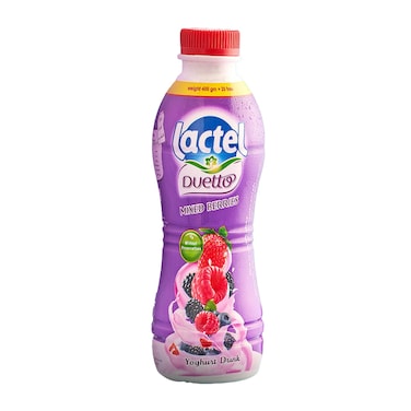 Lactel Duetto Mixed Berries Yoghurt Drink - 410ml