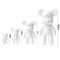 DIY CREATE YOUR OWN UNIQUE ACRYLIC FLUID POURING PAINT BEAR (9 inch - 23 cm) COMPLETE SET, colors: White, Light-Pink, Light-Purple. Arts and Crafts, Customize Handmade Creative Birthday Gift
