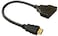 Generic - HDMI 1 to 2 Split Double Signal Adapter Convert Cable for Video TV HDTV BK