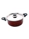ROYALFORD Cooking Pot With Lid Red 24centimeter
