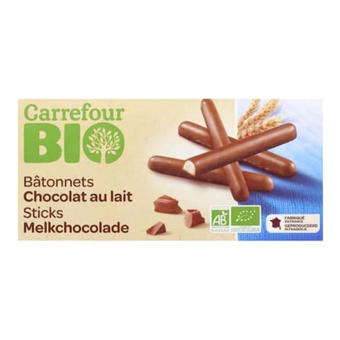 Carrefour Bio Milk Chocolate Sticks 125g