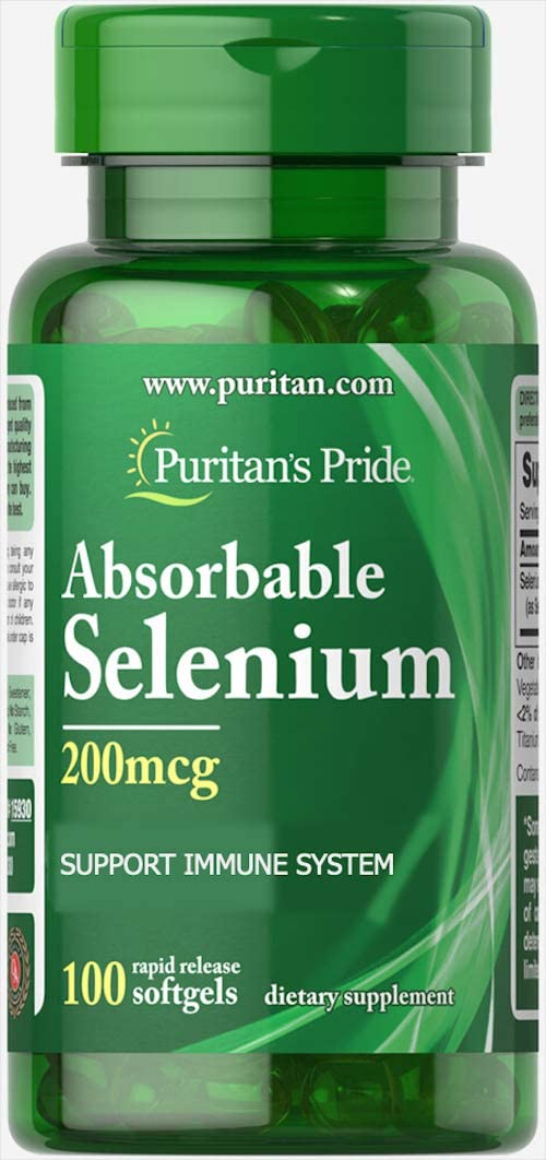 Puritans Pride Absorb Selenium 200mg 100 Per Pack