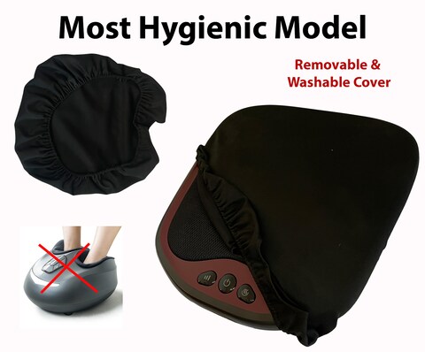TECKWAVE Foot &amp; Back Massager Machine with Heat with Washable &amp; Durable Cover with Adjustable Intensity Level