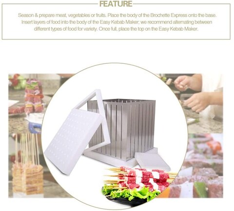 Generic Abs Plastic Stainless Steel Kebab Maker Box Rapid Wear Meat ...