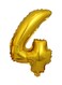 Party Time Number 4 Party Foil Balloon 40inch - Gold