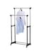 Double Layer Cloth Rack Black