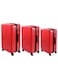 Biggdesign 3 Piece Cats Design Carry On Luggage Set Red