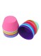 12-Piece Multicolor Silicone Cup Cake Mould Set Multicolour 7x4x3.2centimeter