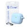 Ozone - Parttern Design Shockproof Silicone AirPod Pro Case with Hook Keychain Ring Protective Cover for AirPod 3 / Airpod Pro [Front LED Visible] - Sky Blue