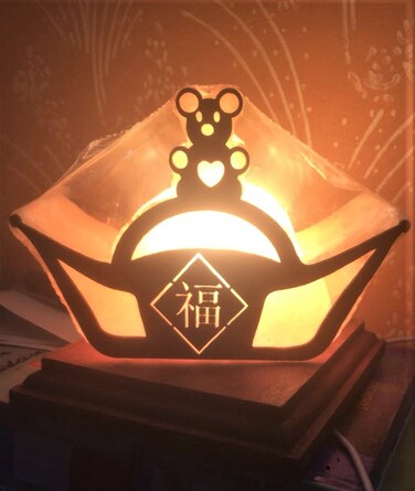 HIMALAYAN SALT - Boat and Bear style lamp design