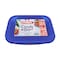 Pyrex Cook &amp; Go Rectangular Food Container With Lid Blue And Clear 3.3L