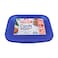 Pyrex Cook &amp; Go Rectangular Food Container With Lid Blue And Clear 3.3L