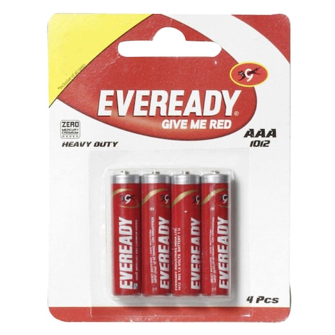 Eveready Super Heavy Duty Aaa4 Battery Black