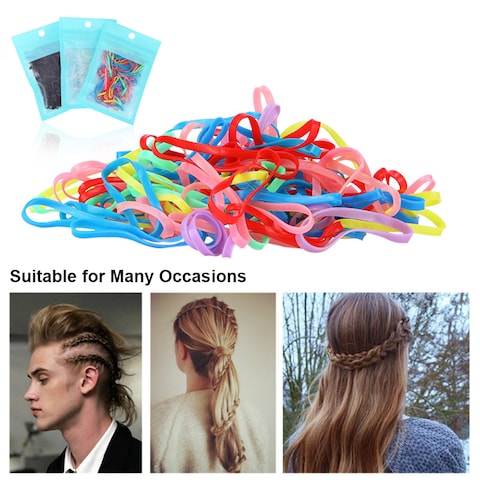Anself-Mini Hair Bands Soft Elastic Bands for Kids Girls Hair Braiding Disposable Hair Bands for Fine Hair
