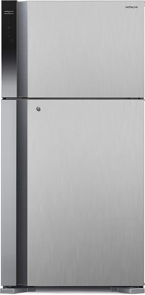 Hitachi 510 Ltr Top Mount Inverter Refrigerator, RV715PUK7KPSV, Pure Silver