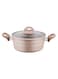 Royalford Granite Smart Casserole With Glass Lid Beige 22Cm