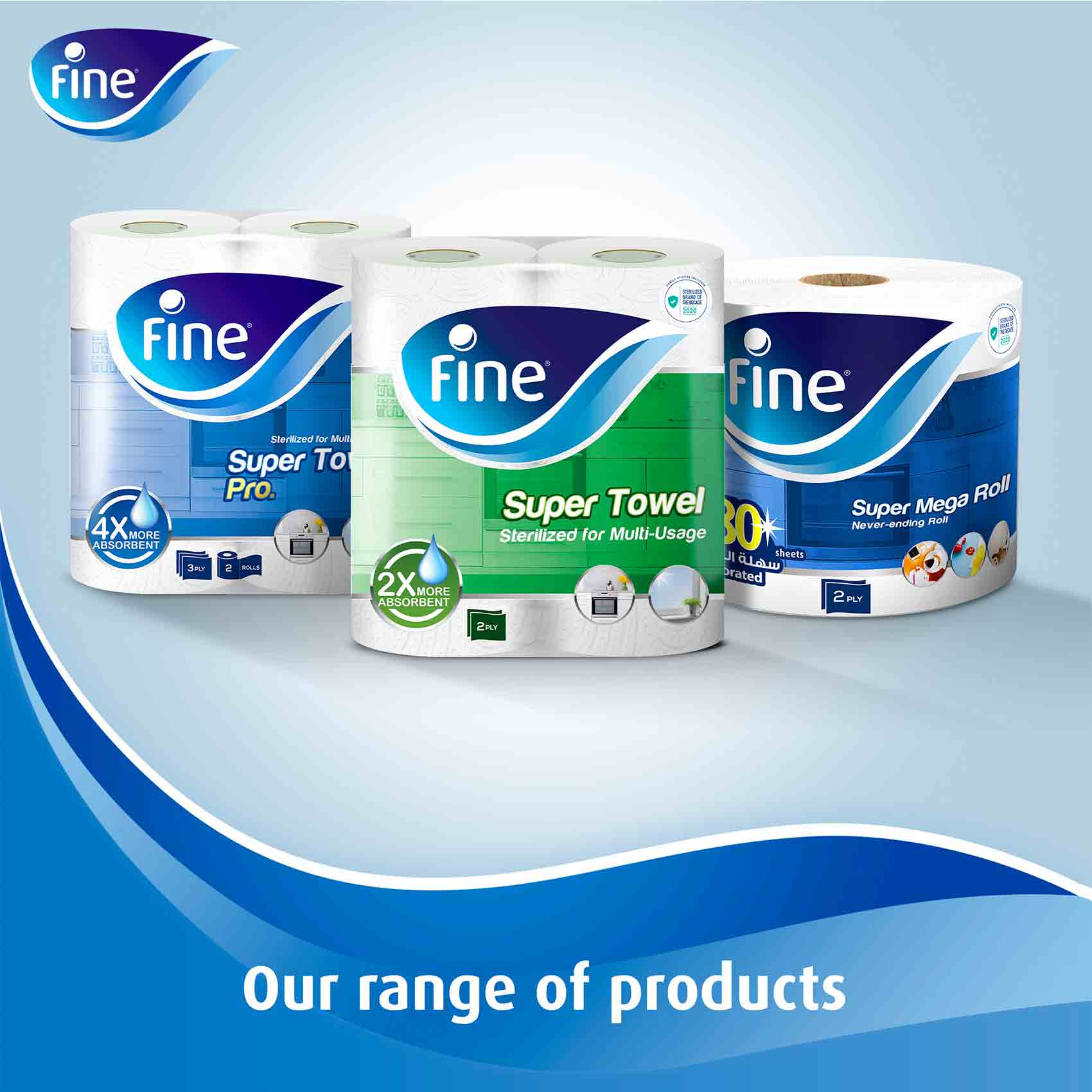Fine Kitchen Super Towel 110 Sheet 2 Ply 7+5 Rolls Free product thumbnail 7