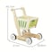 Wooden Shopping Cart Pretend Play with Baby Walker - Multicolor
