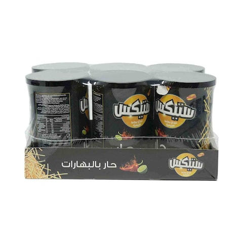 Buy Kitco Hot And Spicy Potato Stix 45g Pack of 6 in UAE