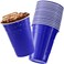 YESOCEA-Plastic Party Cups 16oz - Blue Plastic Cups Sturdy Red Plastic Party Cups Birthday Party Cups for All Occasions, 475ml Cups - 50 pieces