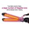 Sumuya Hair Curling Iron, 25Mm Portable Temperature Adjustable 3 Barrels Tongs Curler Iron With Lcd Display Pink