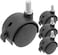 Robustline Twin Caster Wheel With Thread 4Pcs Heavy Duty Twin Wheels With Break 10mm, 2INCH