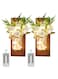 Rustic Wall Sconces Mason Jar Sconces Wall Art Hanging Design with Remote Control LED Fairy Lights and Peach Flowers Pack of 2