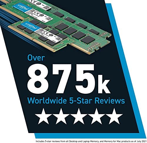 Crucial 8GB DDR4 3200 MT/s (PC4-25600) SODIMM 260-Pin Memory, CT8G4SFRA32A