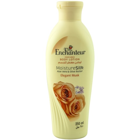 Enchanteur Moisture Silk Elegant Musk Perfumed Body Lotion White 250ml