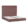 In House Lujin Linen Bed Frame - Single - 200x90cm - Dark Pink