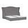 In House Taj Mahal Velvet Bed Frame - Single - 200x120 cm - Gray