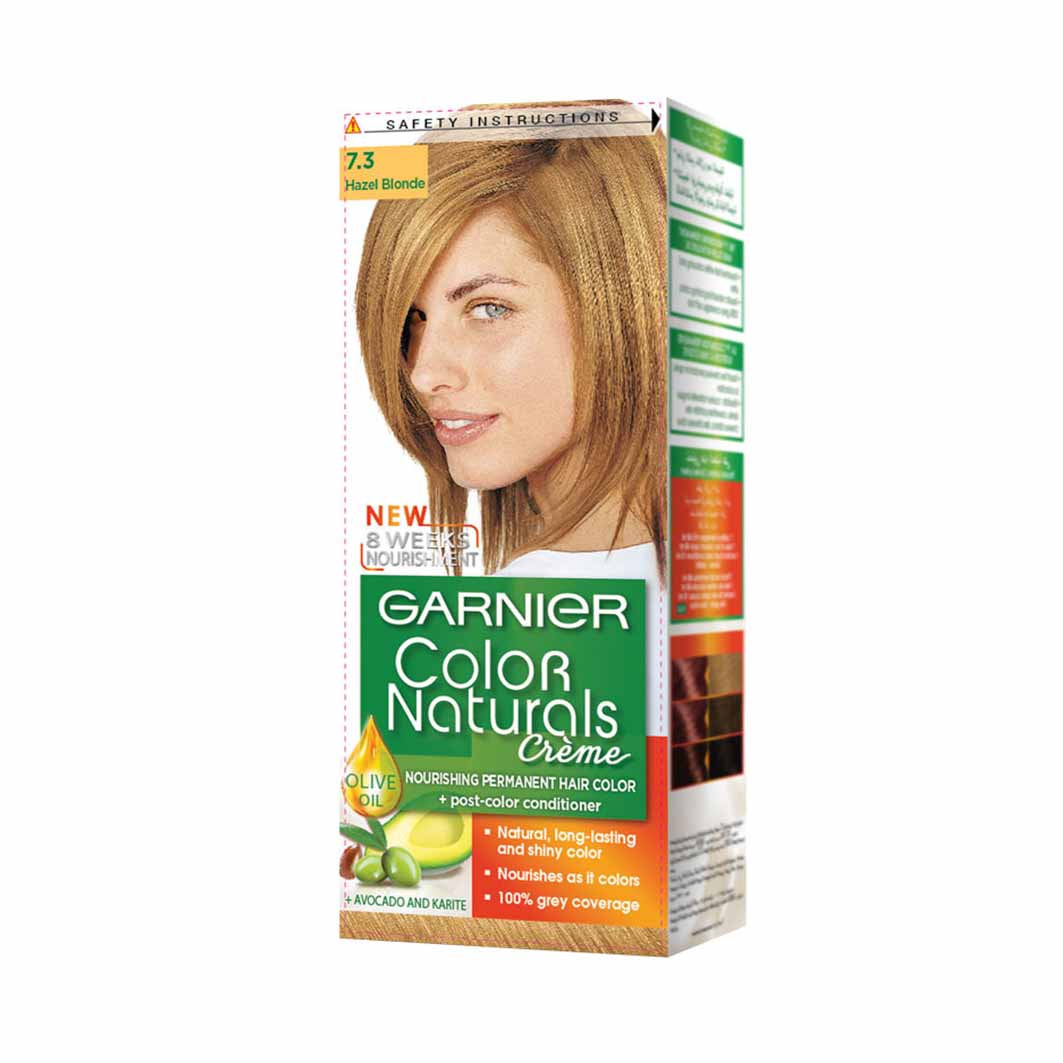 Garnier Color Naturals Creme Nourishing Permanent Hair Color 7.3 Hazel Blonde