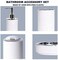 Bathroom Accessories Set,6-Piece Bathroom Gift Set,Toothbrush Holder,Toothbrush Cup,Soap Dispenser,Soap Dish,Toilet Brush Holder,Trash Can,Tumbler Bathroom Accessory Set Complete, White Ringe