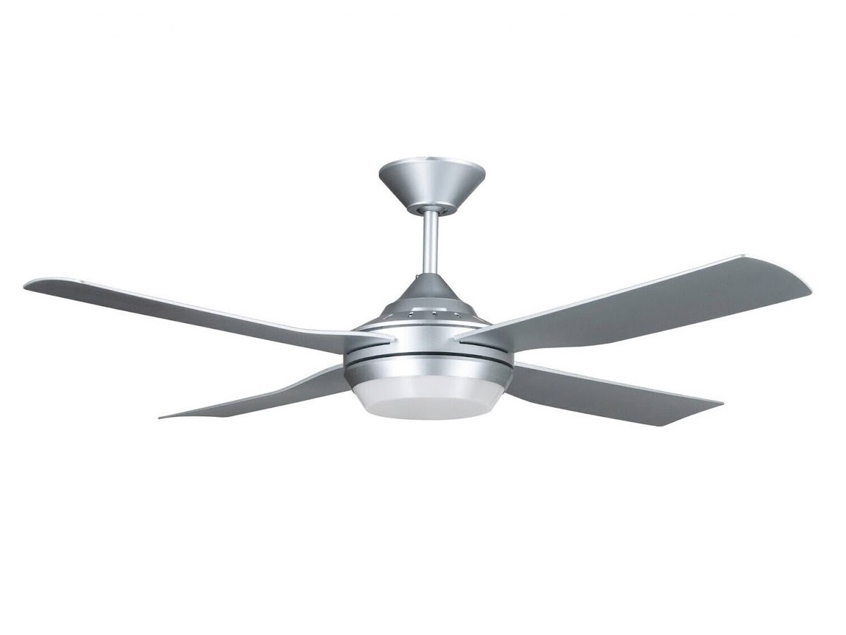 MOONAH Silver ceiling fan &Oslash;132cm light integrated and remote control included
