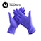 Decdeal - Industrial Nitrile Gloves Latex Free Powder FreeTextured Disposable Medium Box of 100 (Blue)