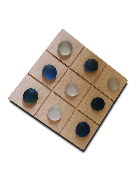 Tic-Tac-Toe Game Toy, Classic Wooden Checkerboard Educational Family Game Toys Set, Portable Casual Tabletop Game for Adults and Kids