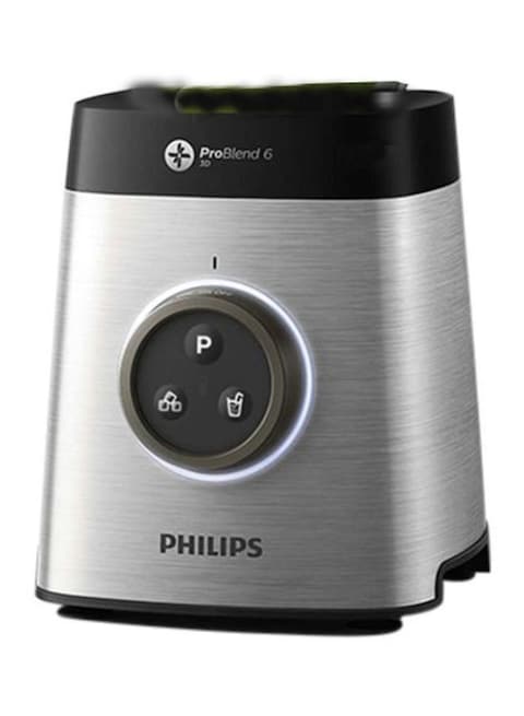 Philips - Countertop Blender 2L 1400W HR3652/01 Silver/Black