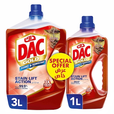 Dac Gold Cleaner + Disinfectant Arabian Oud 3L, 1L Free