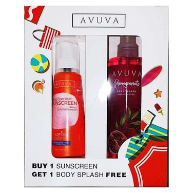 افوفا صن بلوك - 120 مل + عطر للجسم سبلاش برائحة الرمان